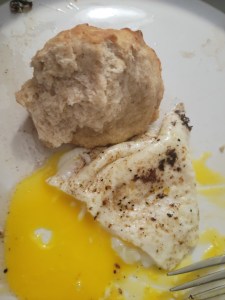 Eggs and a biscuit
